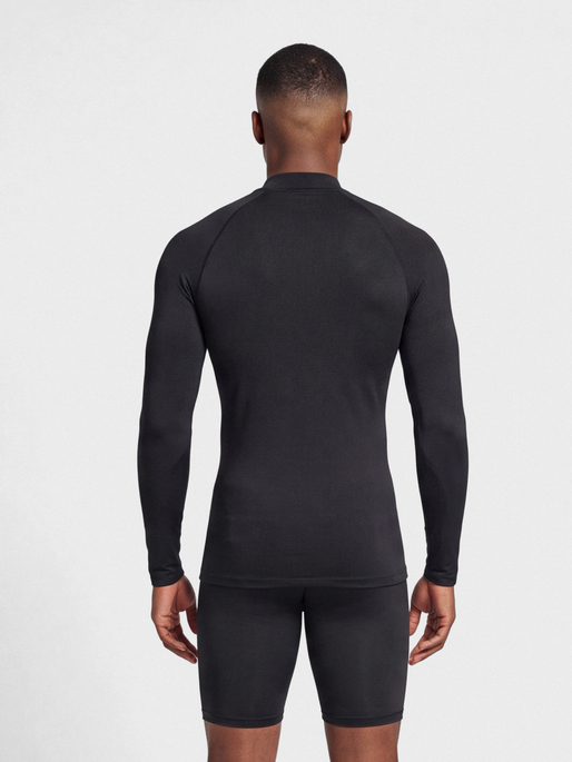 hmlBL COMFORT 2.0 MOCKNECK TEE L/S, BLACK, model