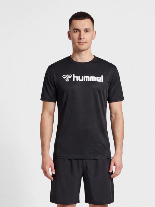hmlLOGO JERSEY S/S, BLACK, model