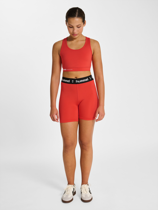 hmlPULSE MID WAIST SHORT TIGHTS, CAYENNE, model