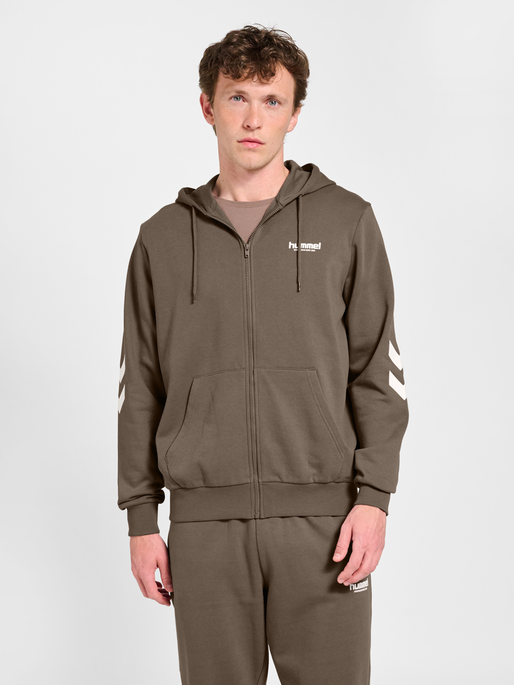hmlLEGACY 2.0 ZIP HOODIE, DARK NIGHT, model