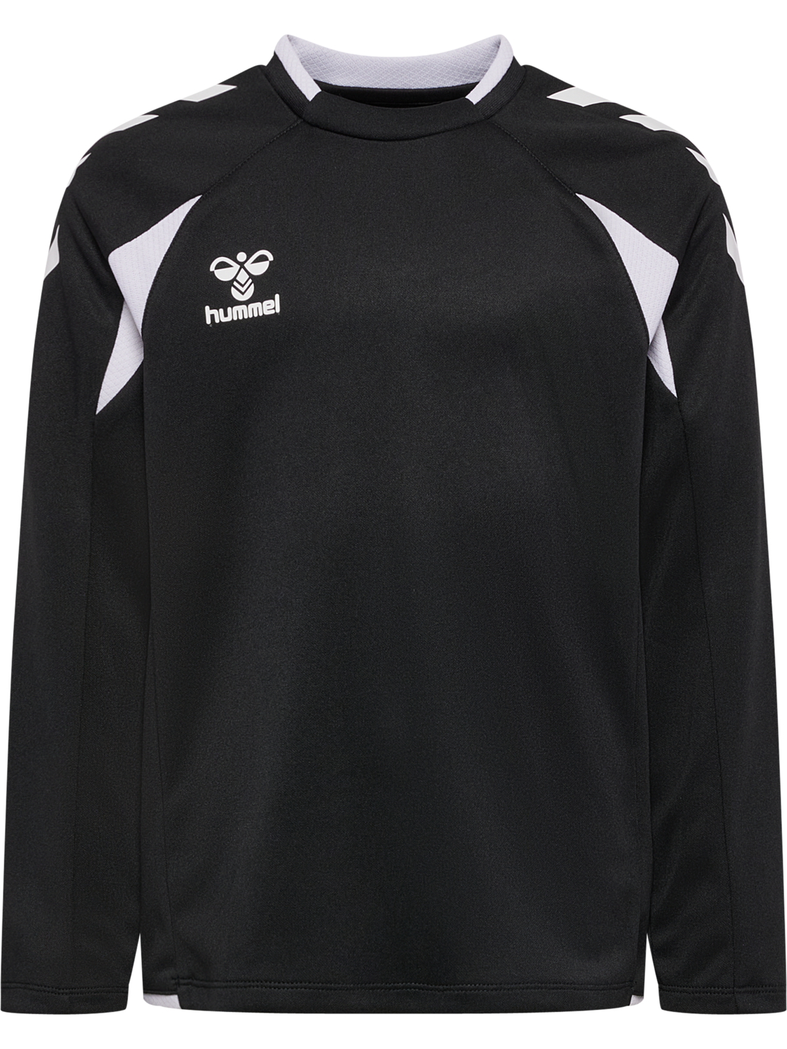 hmlCORE 2.0 CREW NECK KIDS, BLACK/WHITE, packshot