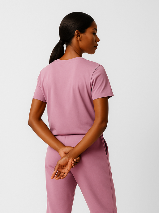 hmlMOVER COTTON T-SHIRT S/S WOMAN, LILAS, model