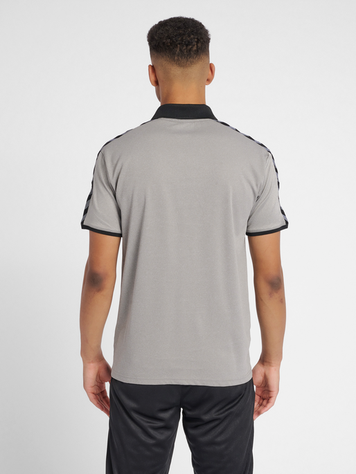 hmlAUTHENTIC FUNCTIONAL POLO, GREY MELANGE, model