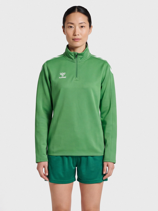 hmlCORE XK HALF ZIP SWEAT WOMAN, JELLY BEAN, model