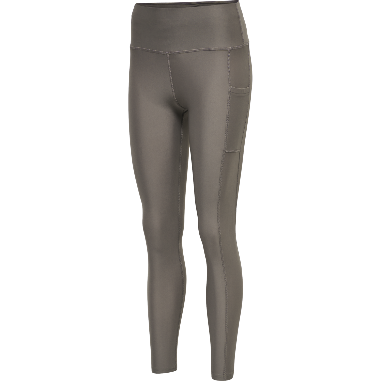 hmlTE TOLA HIGH WAIST TIGHTS, DRIFTWOOD, packshot