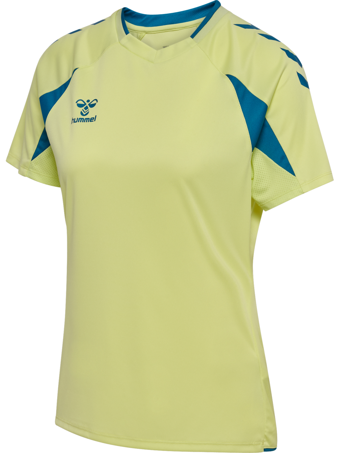 hmlCORE 2.0 JERSEY S/S WOMAN, PALE LIME YELLOW/CELESTIAL, packshot