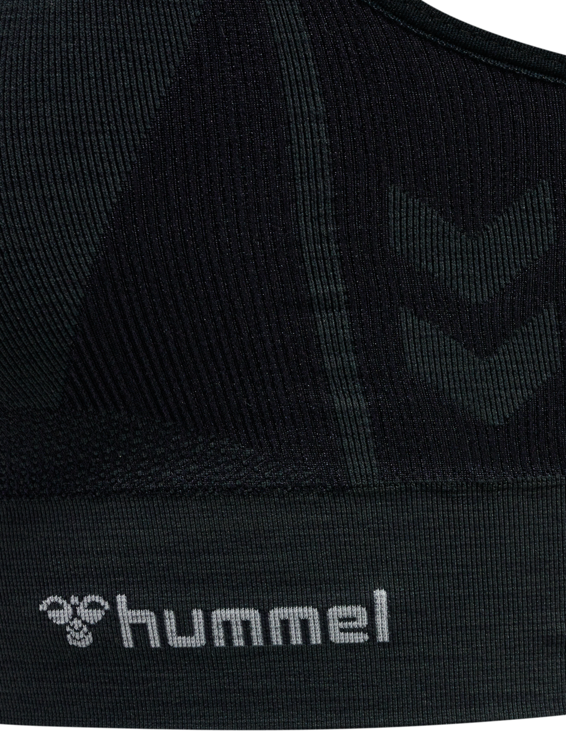 hmlCLEA SEAMLESS  SPORTS TOP, BLACK MELANGE, packshot