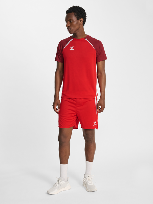 hmlLEAD 2.0 JERSEY S/S, TRUE RED/MAROON, model