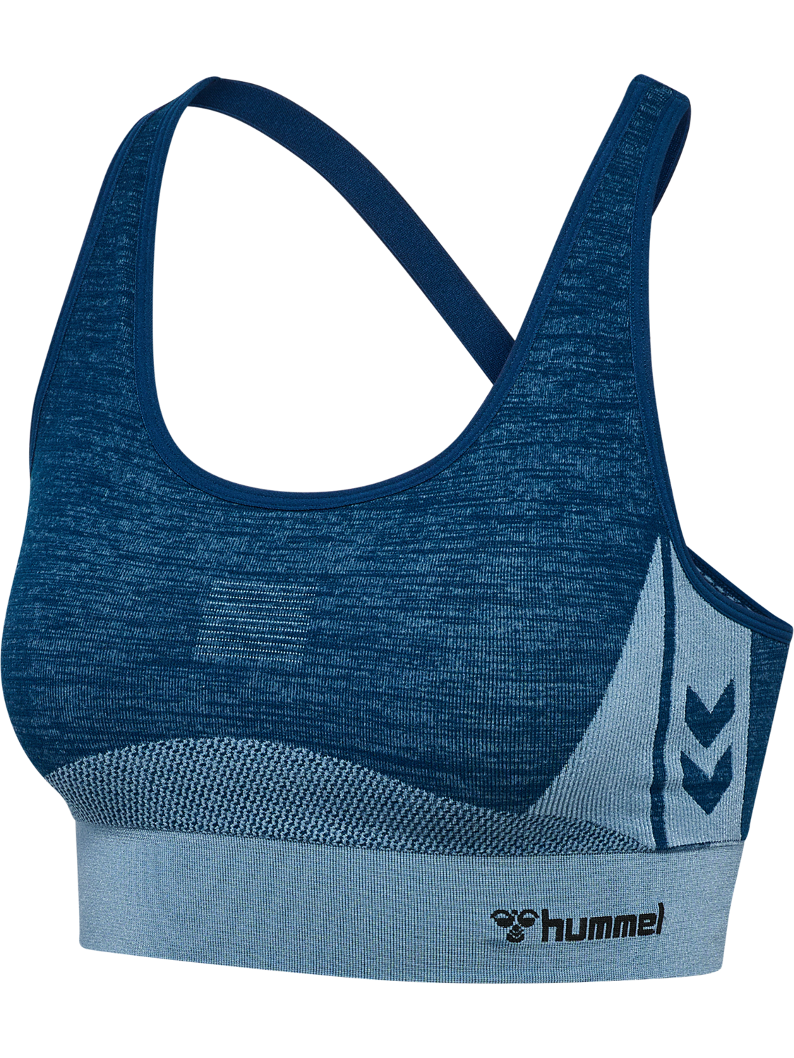 hmlCLEA SEAMLESS  SPORTS TOP, NAVY PEONY/FADED DENIM, packshot