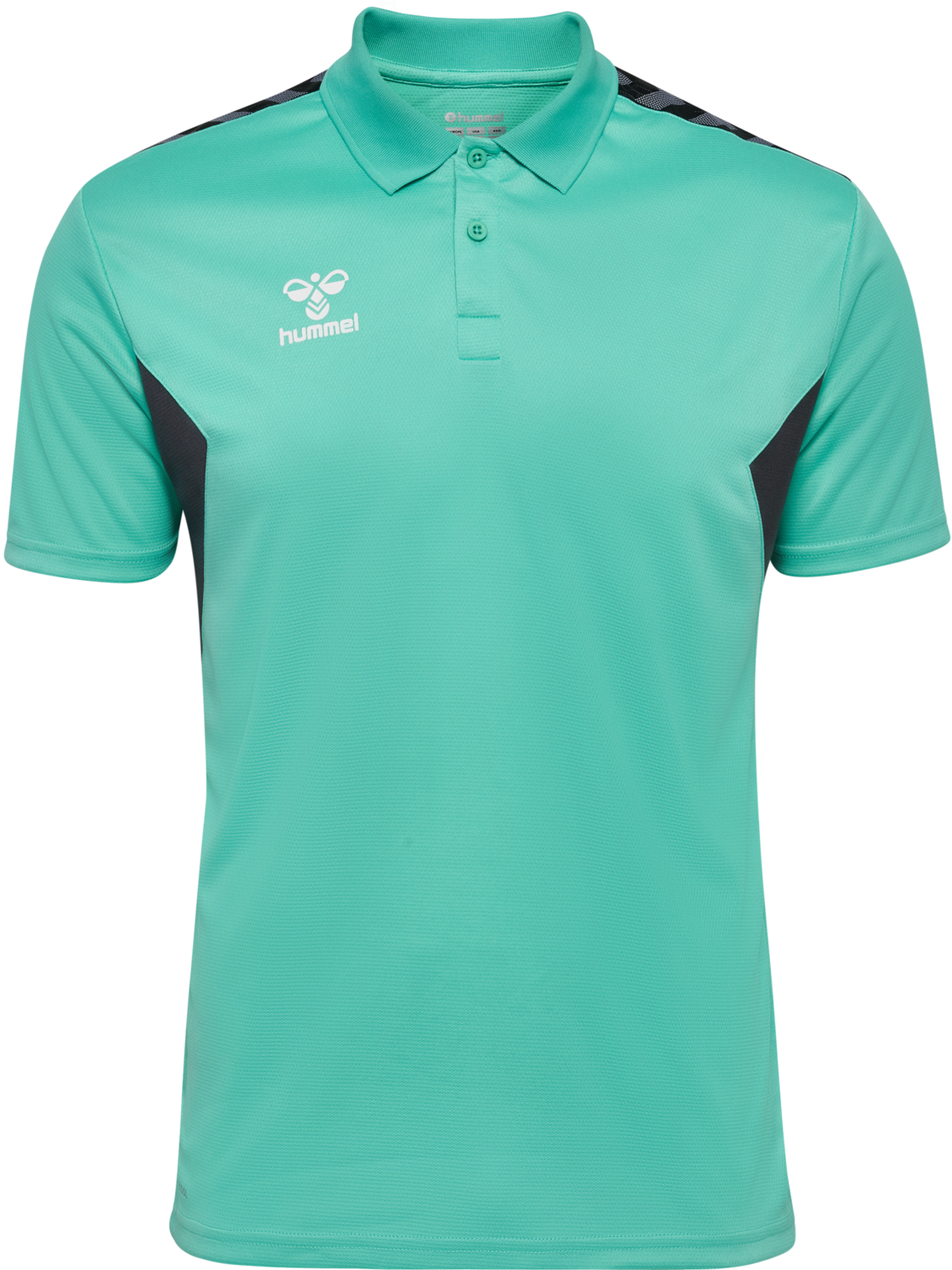 hmlAUTHENTIC FUNCTIONAL POLO, !TURQUOISE /ASPHALT, packshot