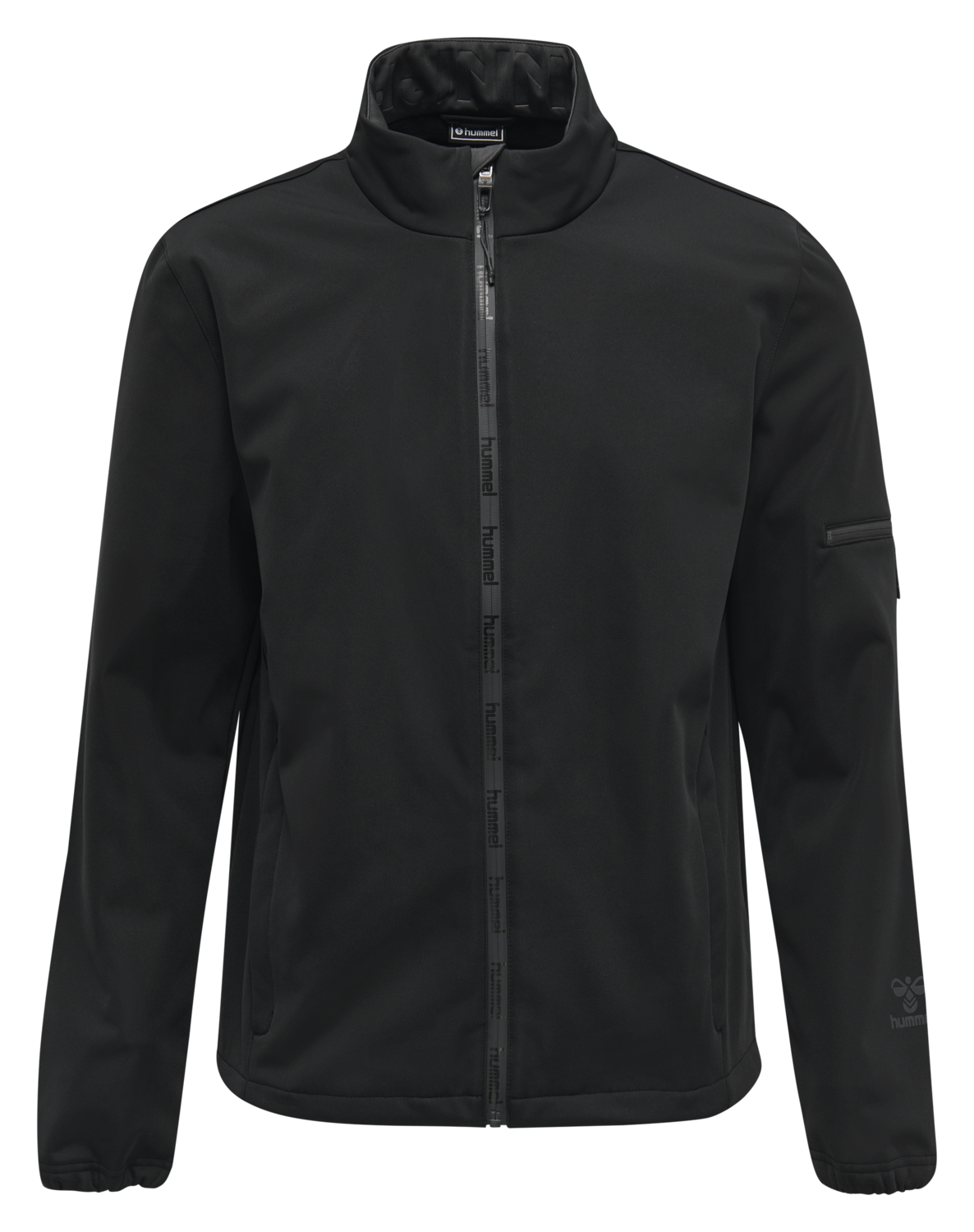 hmlNORTH SOFTSHELL JACKET, BLACK/ASPHALT, packshot