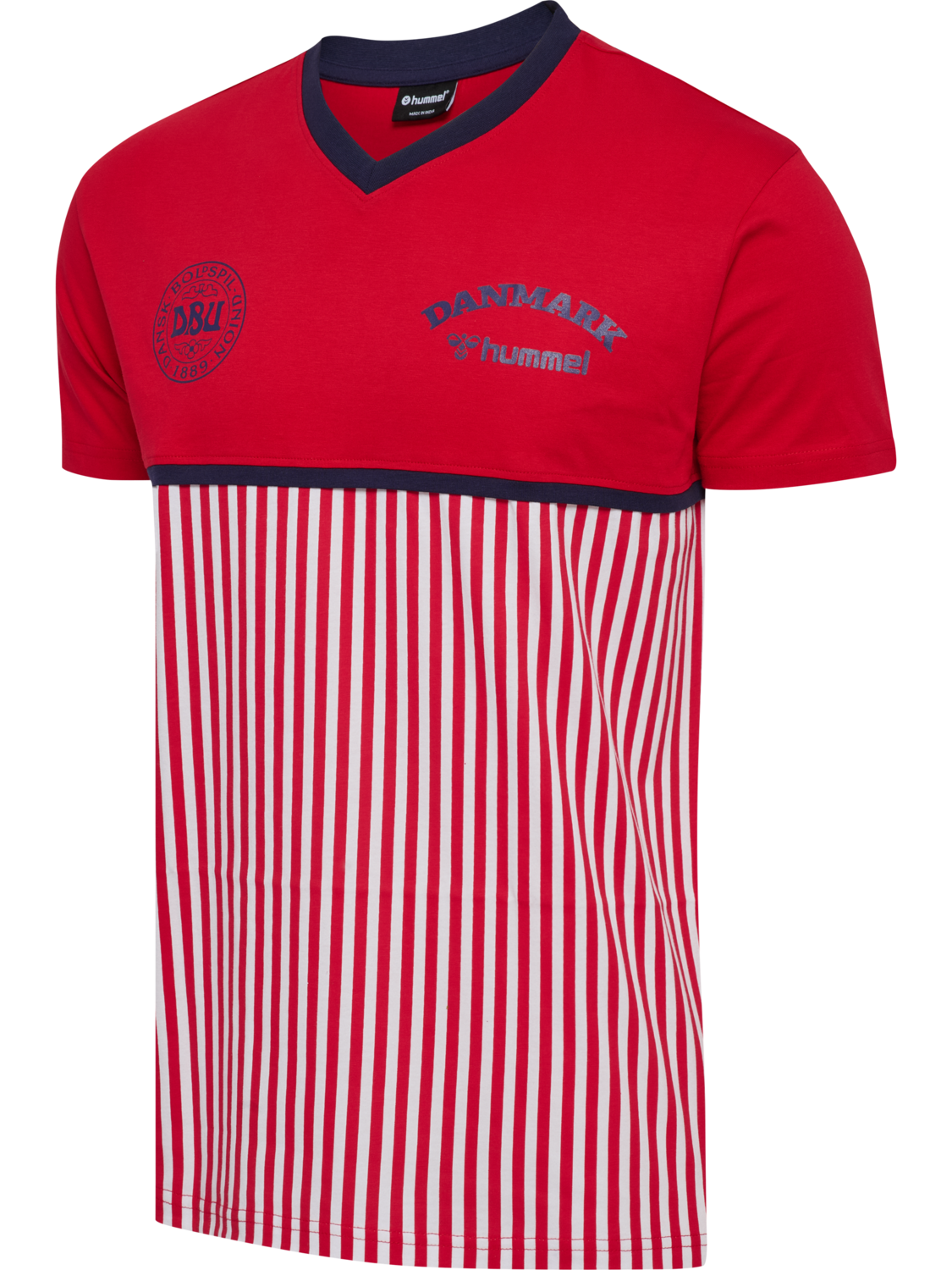 DBU 26 FAN 86 BLOCK COTTON TEE SS, TANGO RED/WHITE, packshot