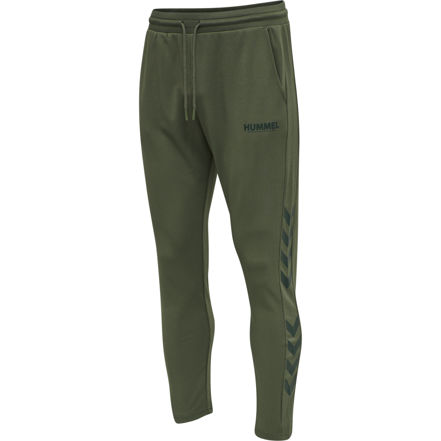 hmlLEGACY POLY TAPERED PANTS, BEETLE, packshot