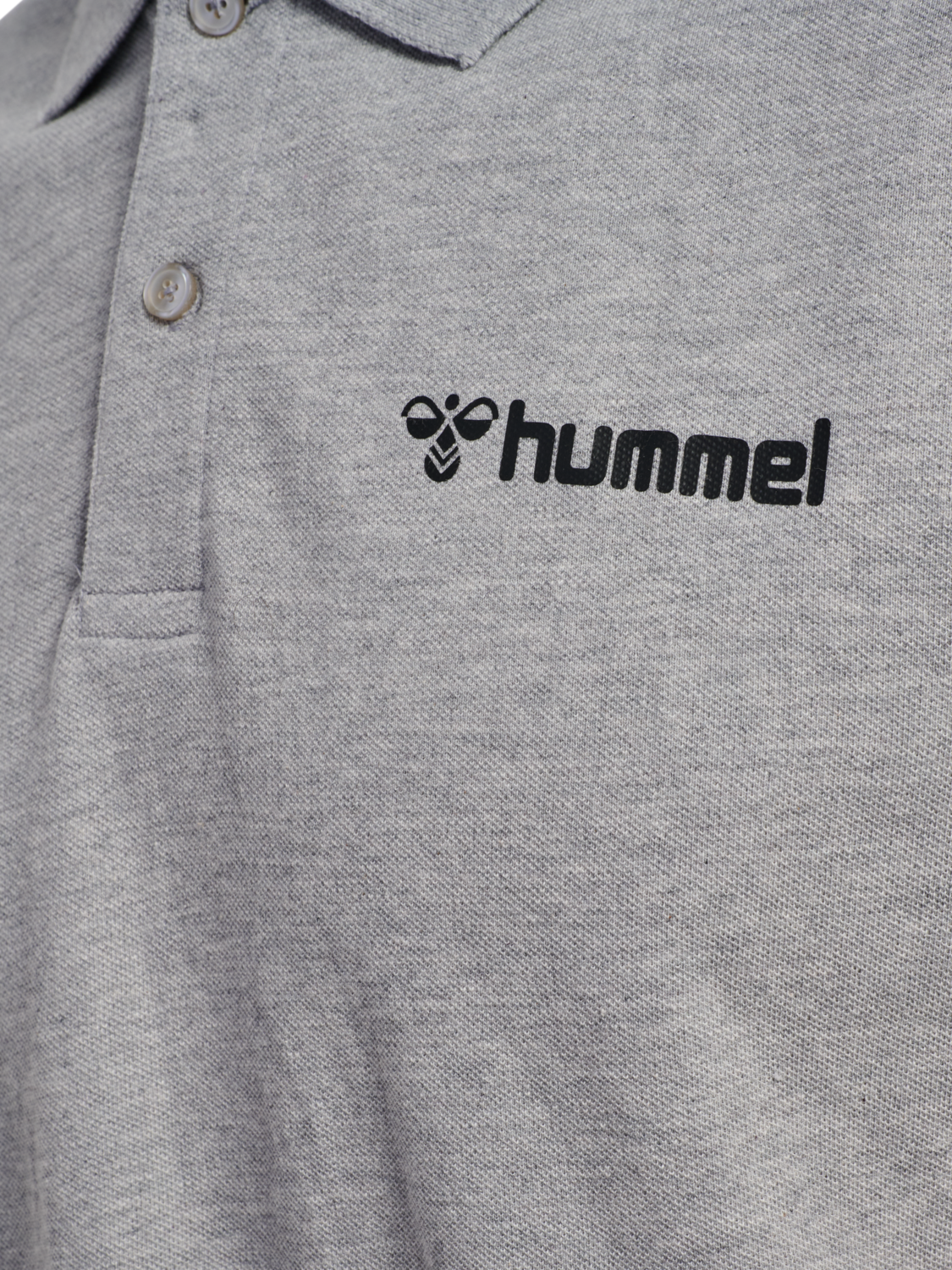 hmlMOVER COTTON POLO, GREY MELANGE, packshot