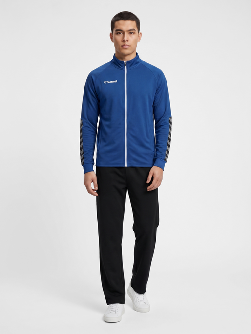 hmlAUTHENTIC POLY ZIP JACKET, TRUE BLUE, model