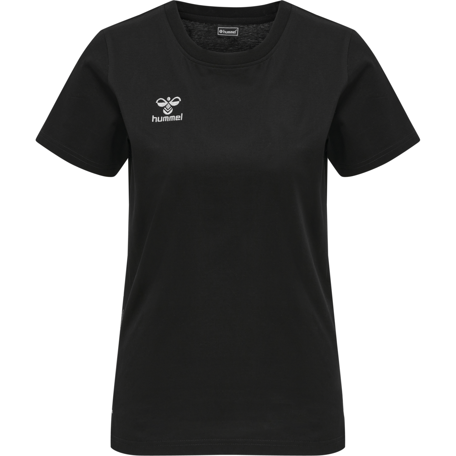 hmlMOVE GRID COTTON T-SHIRT S/S WOM, BLACK, packshot