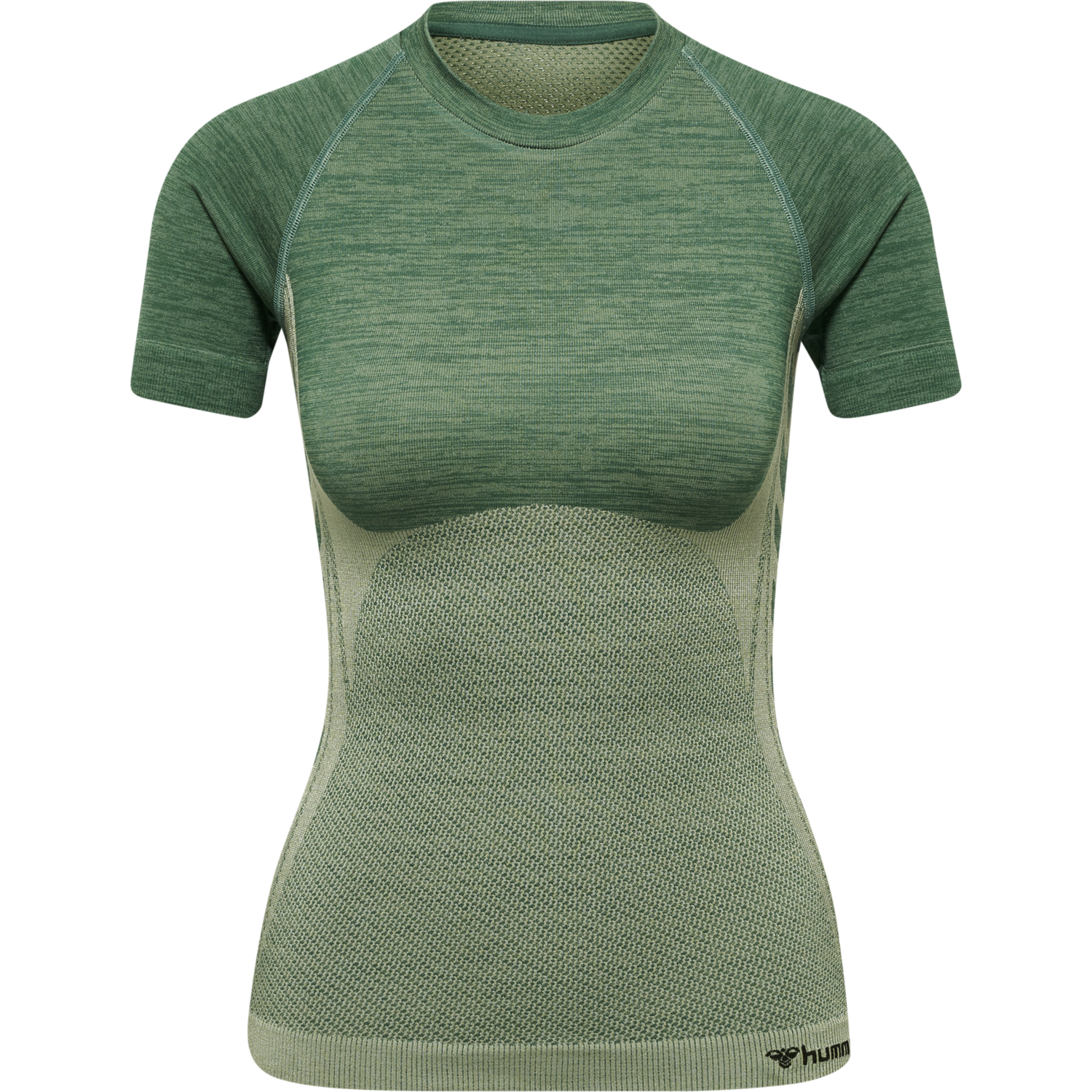 hmlCLEA SEAMLESS TIGHT T-SHIRT, LAUREL WREATH/LILY PAD MELANGE, packshot