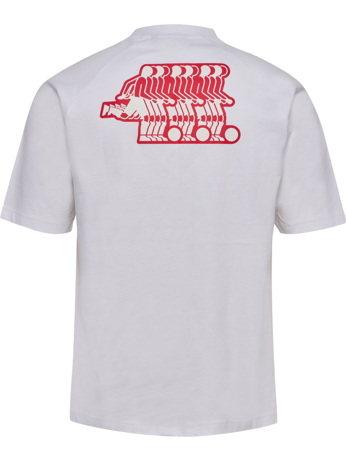 hmlKEEPER GRAPHIC T-SHIRT S/S, WHITE/RED, packshot