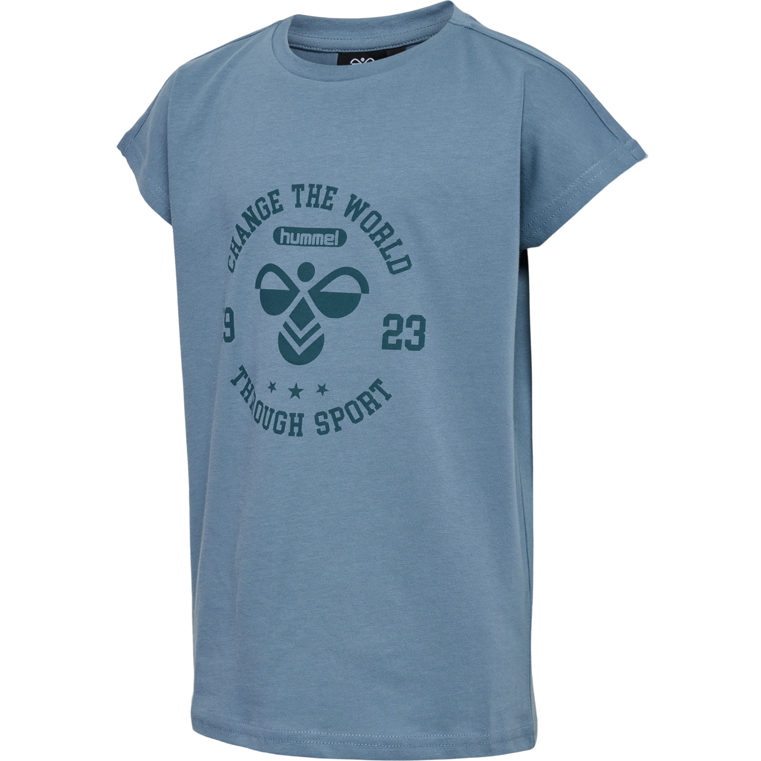 hmlMALIN T-SHIRT S/S, BLUE MIRAGE, packshot