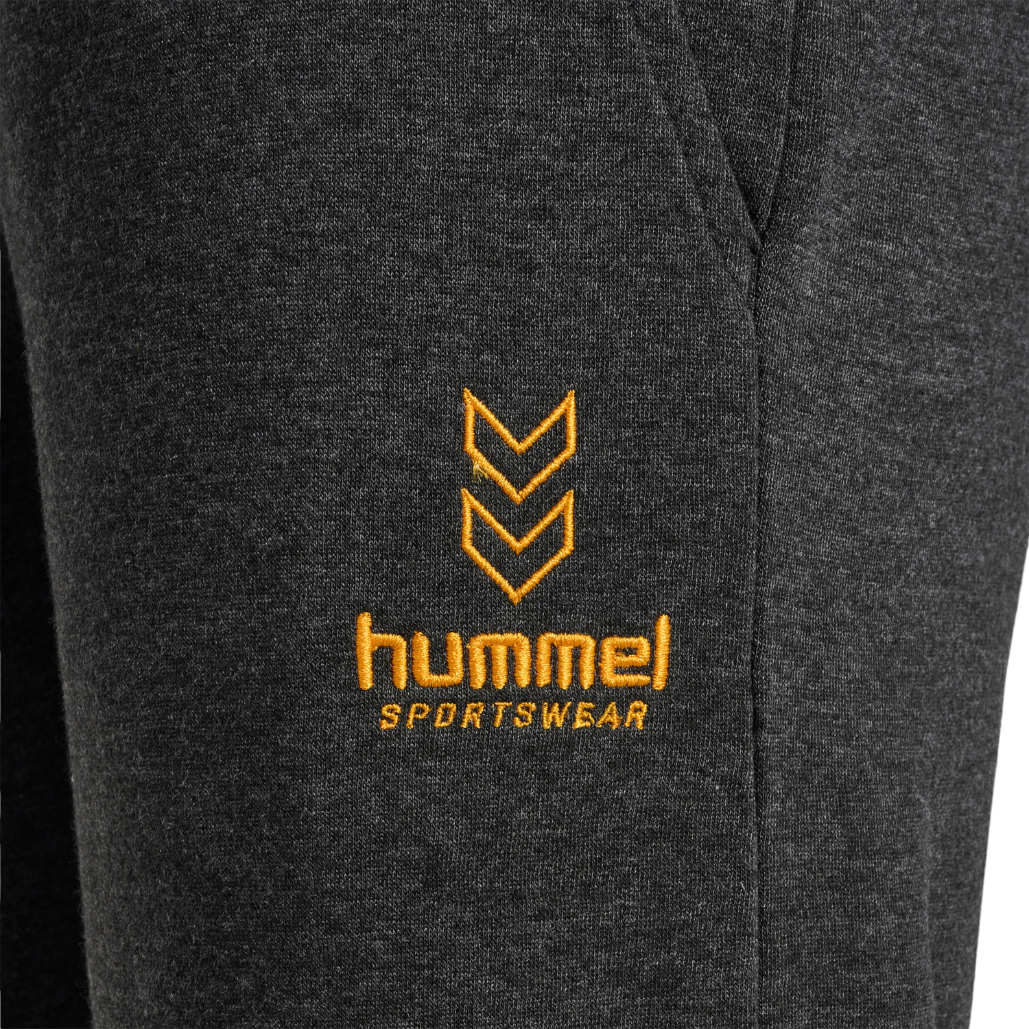 hmlOLIVIA REGULAR PANTS, BLACK MELANGE, packshot