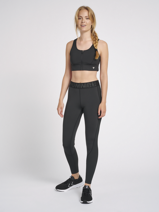 hmlJADA MID WAIST TIGHTS, BLACK, model