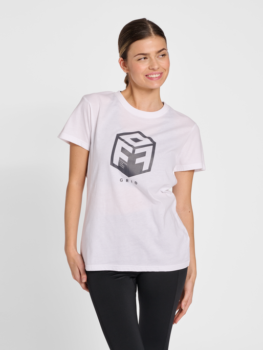 hmlOFFGRID COTTON JERSEY S/S WO, WHITE/FORGED IRON, model