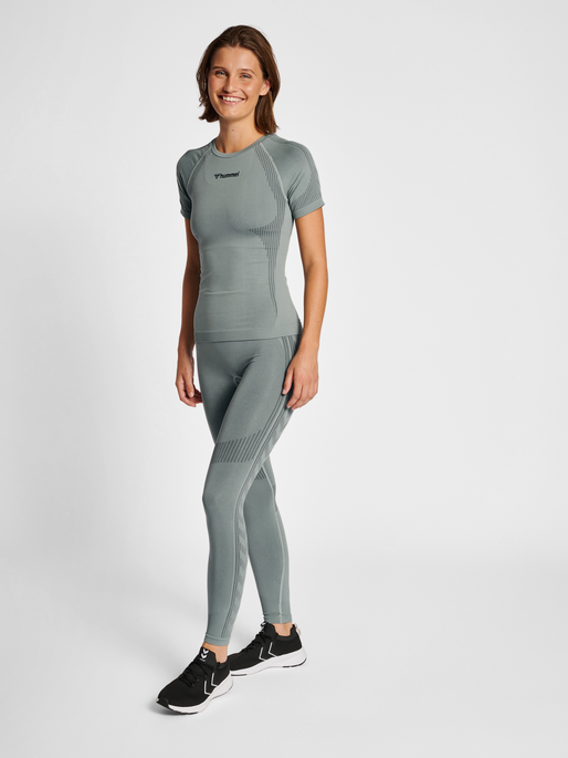 hmlMT SHAPING SEAMLESS MW TIGHTS, CHINOIS GREEN, model