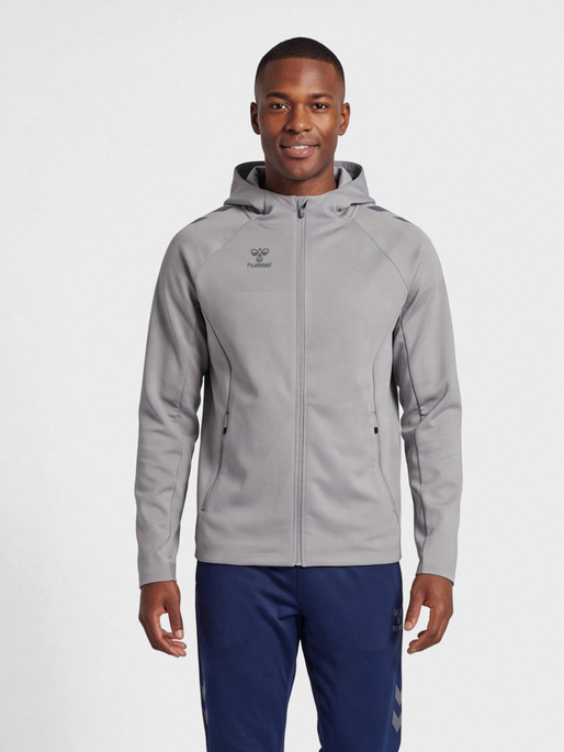 hmlCIMA 2.0 ZIP HOODIE, ALLOY, model