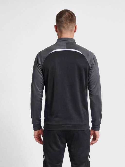 hmlLEAD 2.0 TRACK ZIP JACKET, BLACK/ASPHALT, model