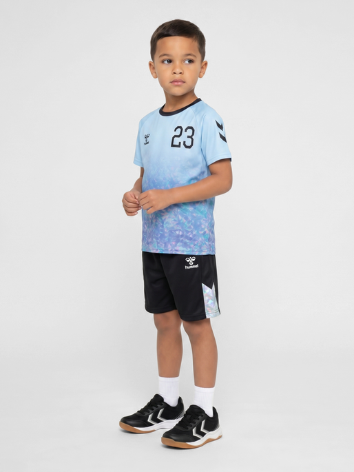 hmlSHIMMER T-SHIRT S/S, SKYWAY/BLACK, model