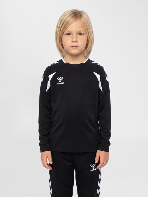 hmlCORE 2.0 CREW NECK KIDS, BLACK/WHITE, model