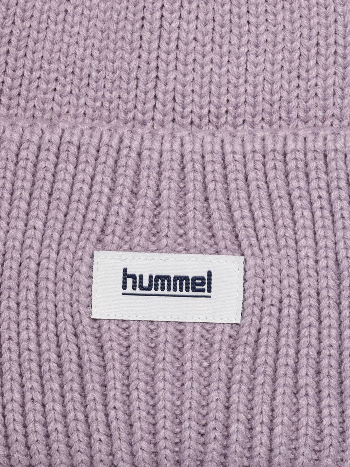 hmlJR HEAVY RIB KNIT BEANIE, SEA FOG, packshot