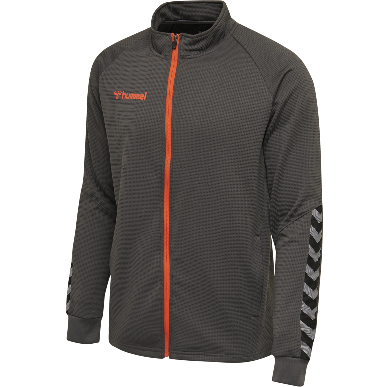 hmlAUTHENTIC POLY ZIP JACKET, ASPHALT, packshot