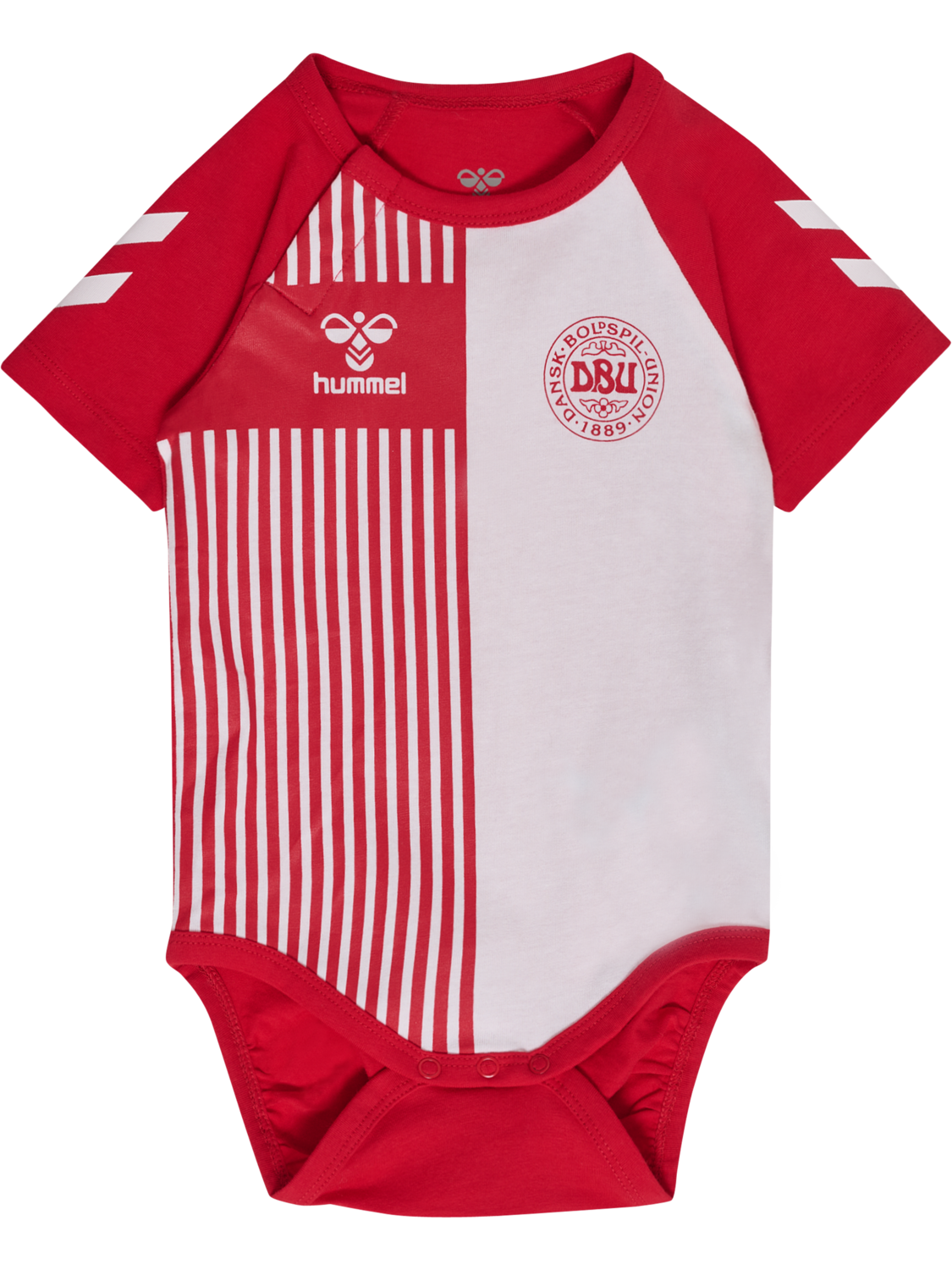 hmlMINI DBU STRIPY BODY S/S, TANGO RED, packshot