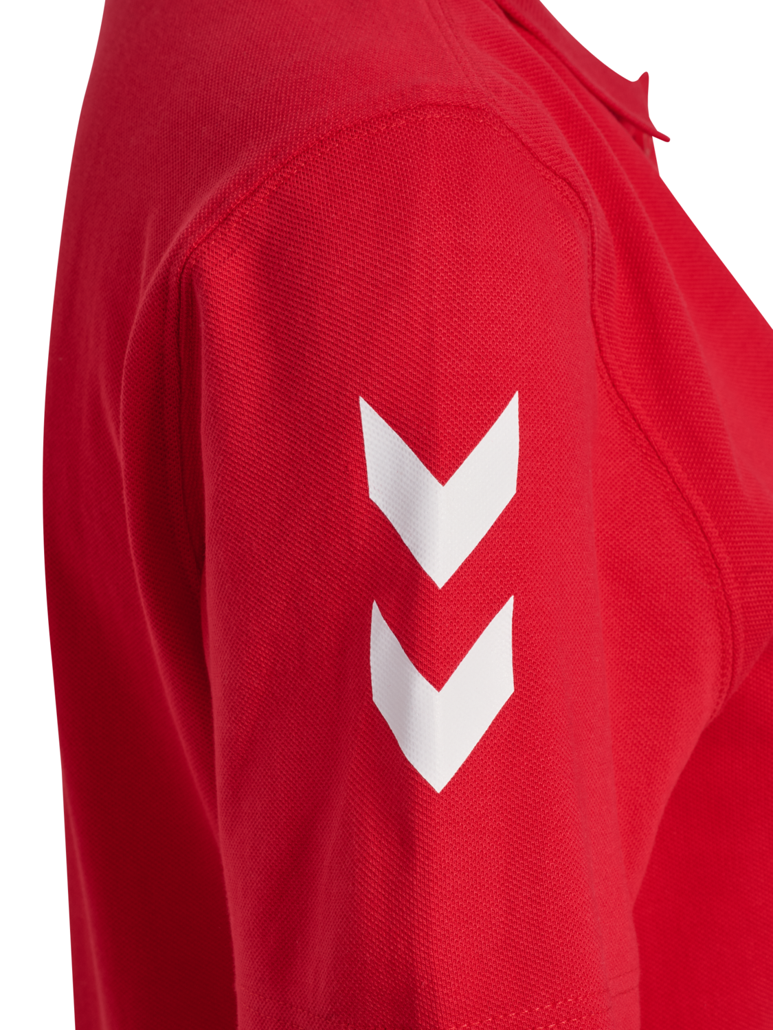hmlGO 2.0 CHEVRON POLO WOMAN, TRUE RED, packshot