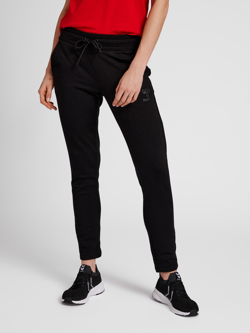 hmlNONI 2.0 TAPERED PANTS, BLACK, model
