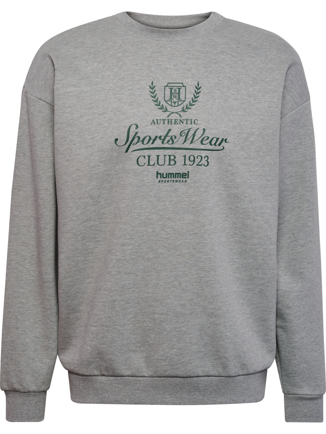 hmlLOOSE CREWNECK CLUB SPORTSWEAR, GREY MELANGE, packshot