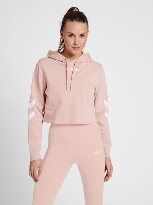 hmlLEGACY WOMAN CROPPED HOODIE, 3012, model