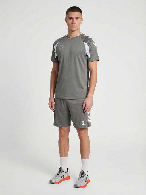 hmlCORE 2.0 SHORTS, STEEL GRAY/WHITE, model