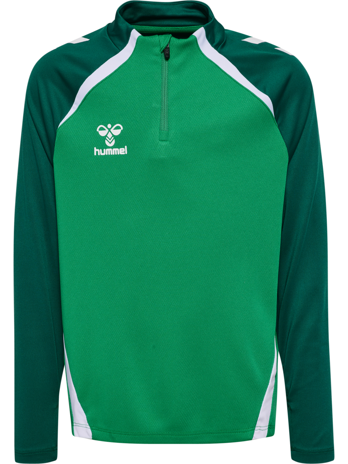 hmlLEAD 2.0 HALF ZIP KIDS, JELLY BEAN/EVERGREEN, packshot