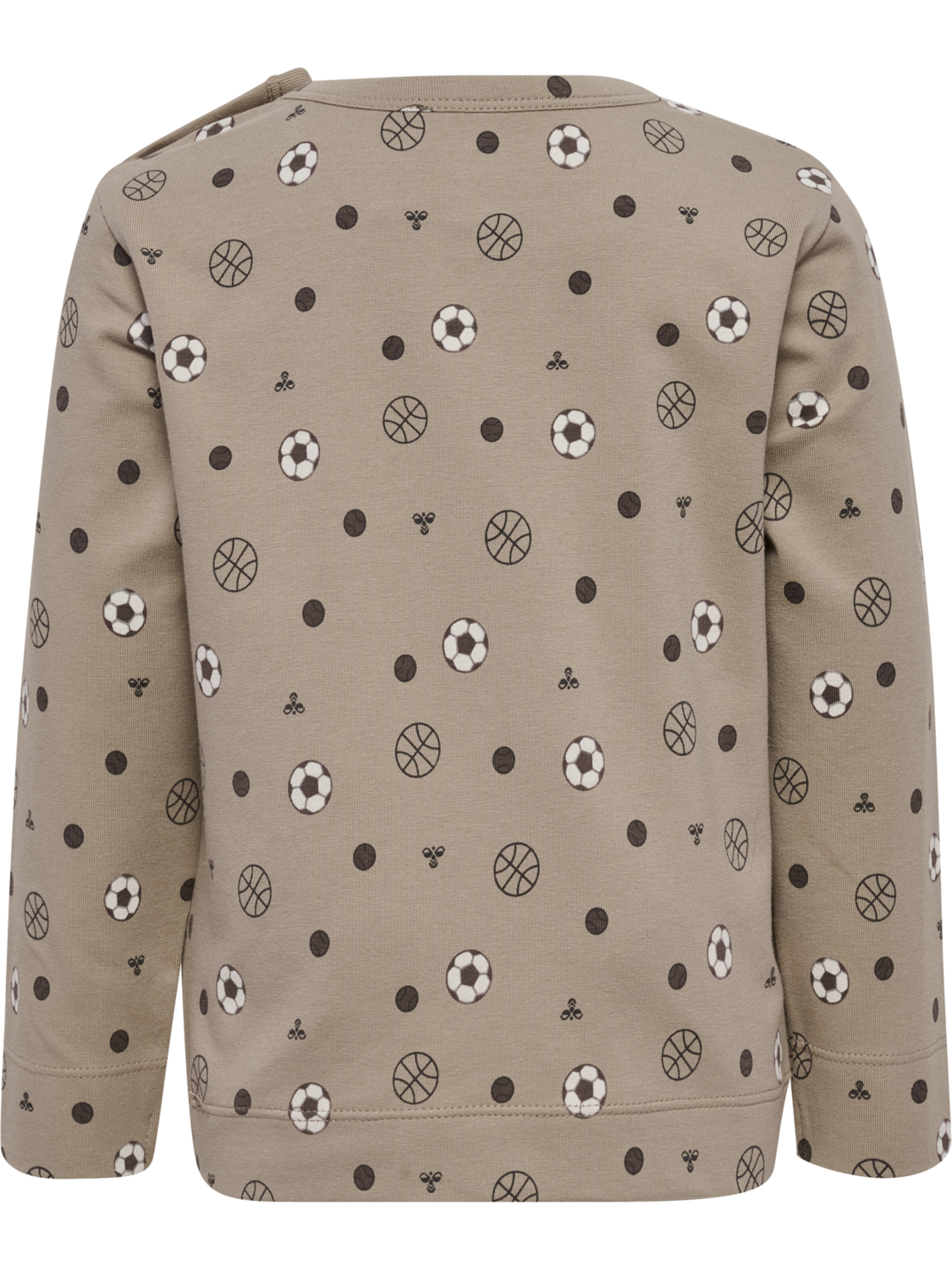 hmlMINI AOP T-SHIRT L/S, VINTAGE KHAKI, packshot