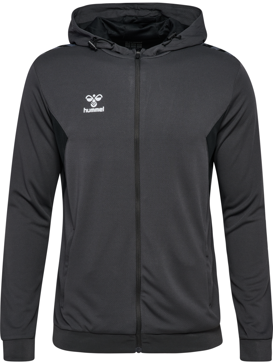 hmlAUTHENTIC PL ZIP HOODIE, ASPHALT, packshot