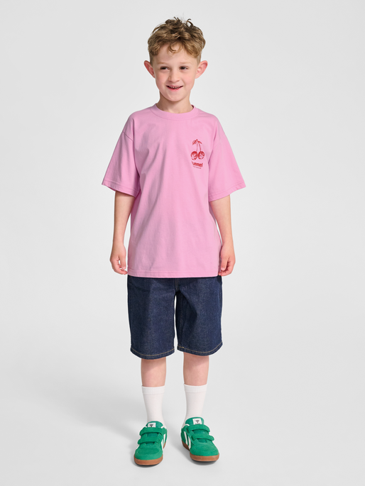 hmlJR LOOSE T-SHIRT S/S STADIUM, PASTEL LAVENDER, model