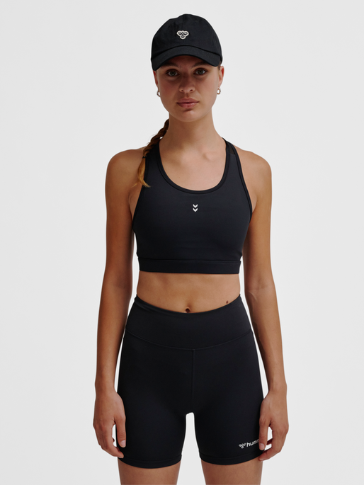 hmlULTIMATE SPORTS BRA, BLACK, model