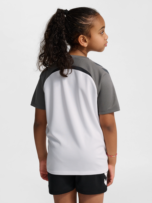 hmlLEAD 2.0 JERSEY S/S KIDS, WHITE/STEEL GRAY, model