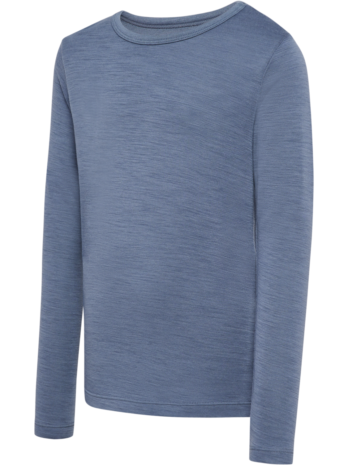 hmlJR WOOL T-SHIRT L/S, FLINT STONE, packshot