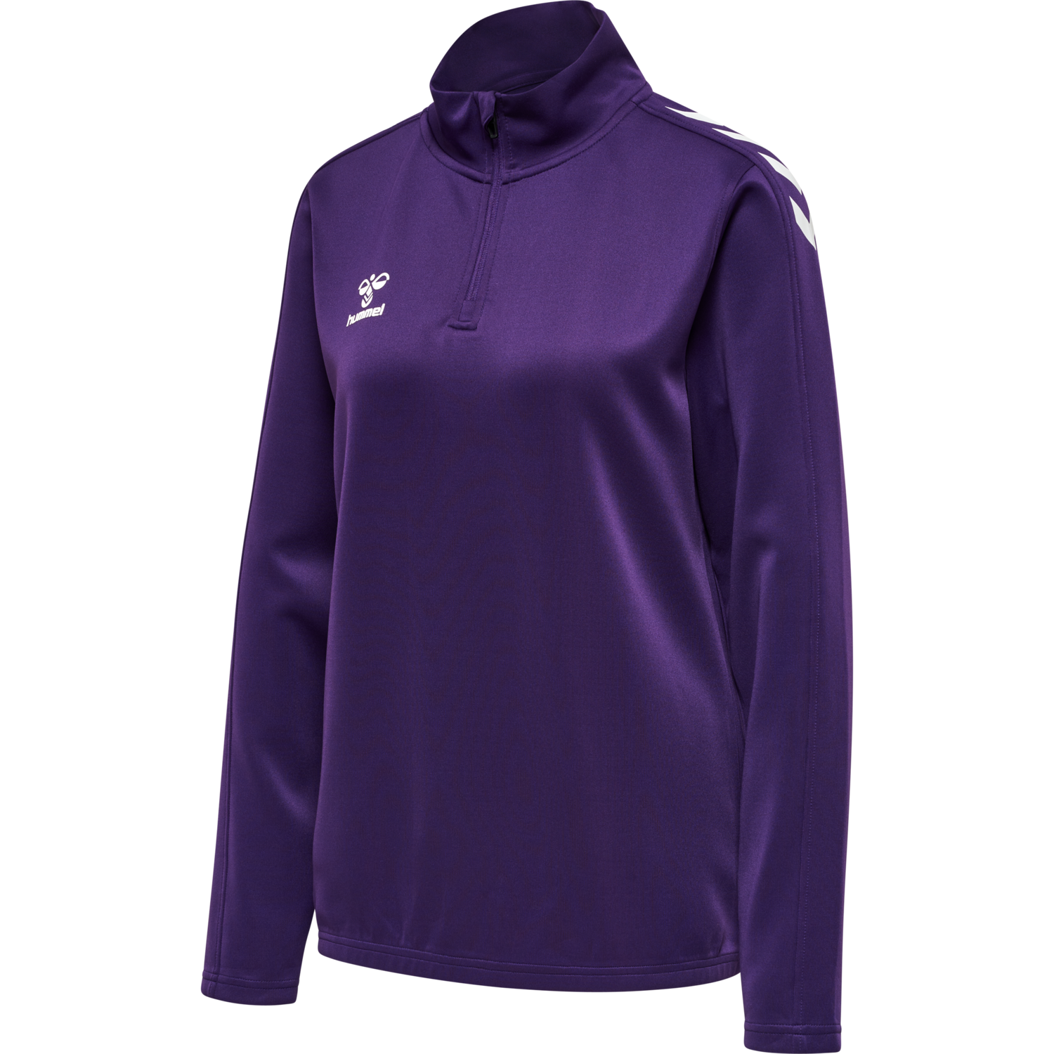 hmlCORE XK HALF ZIP SWEAT WOMAN, ACAI/WHITE, packshot