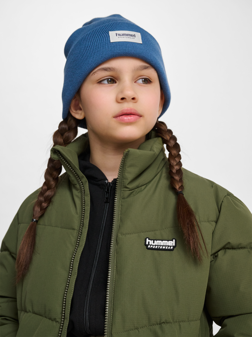 hmlJR PUFFER JACKET, WINTER MOSS, model