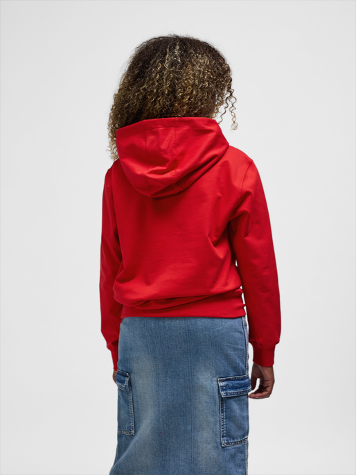 hmlGO 2.0 LOGO HOODIE KIDS, TRUE RED, model