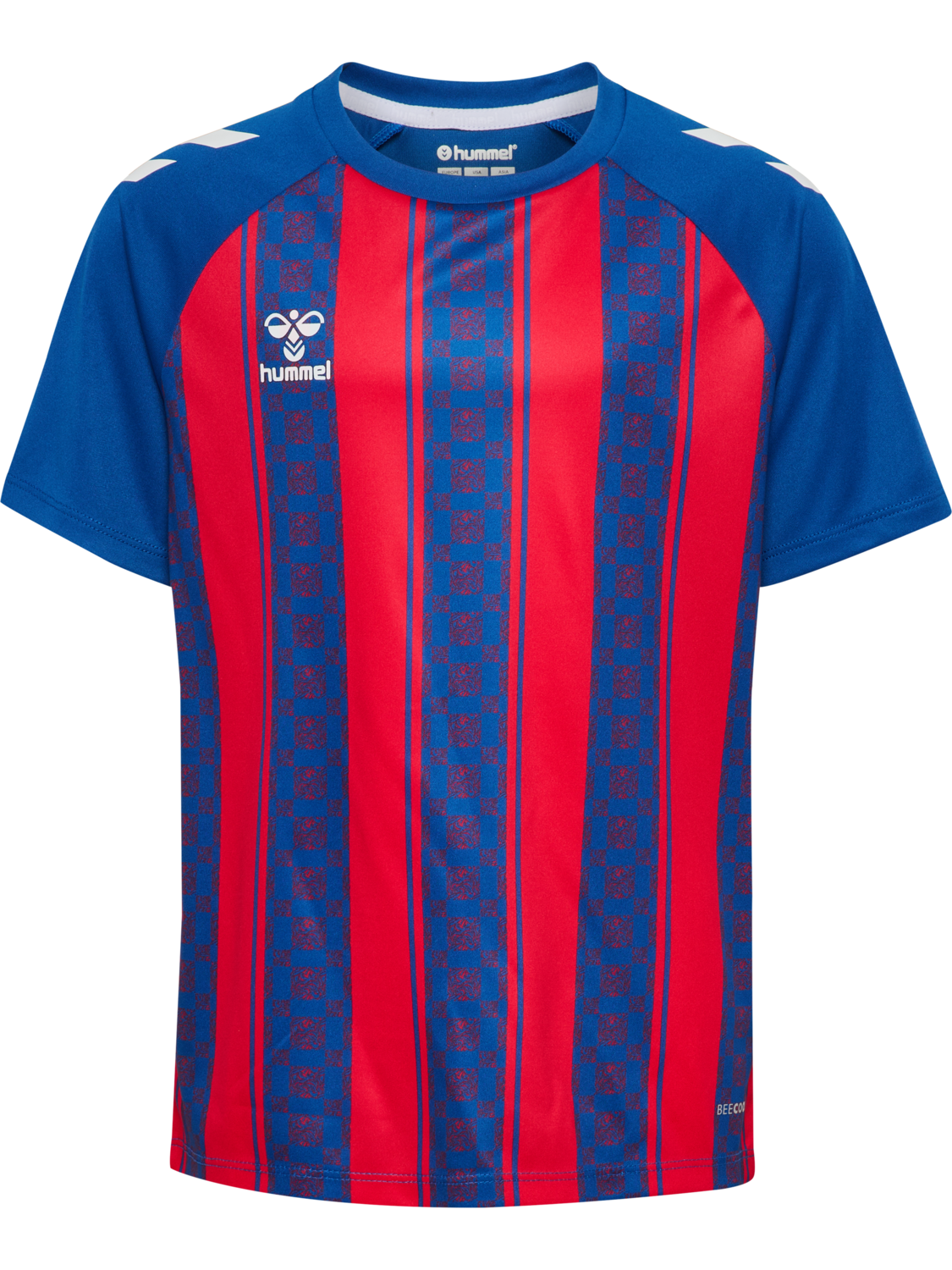 hmlMATCH STRIPED JERSEY S/S KIDS, TRUE BLUE/TRUE RED, packshot
